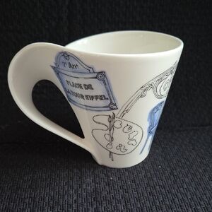 Villeroy & Boch Eiffel Tower White and Blue Mug